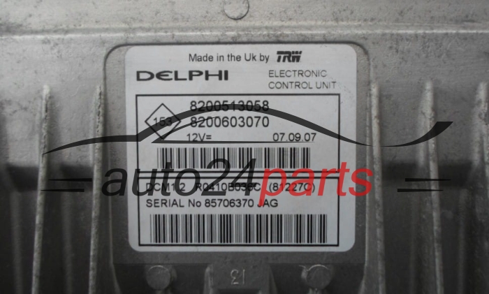 KOMPUTER STEROWNIK SILNIKA DACIA RENAULT 1.5 DCI Delphi R0410B036C, 8200513058, 8200603070