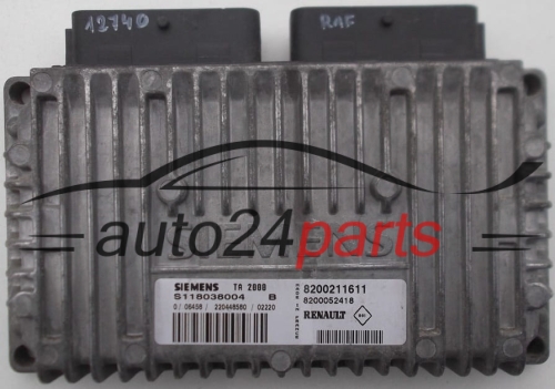 STEROWNIK SKRZYNI AUTOMATYCZNEJ RENAULT LAGUNA S118038004 A, 8200211611, 8200052418 - 12740