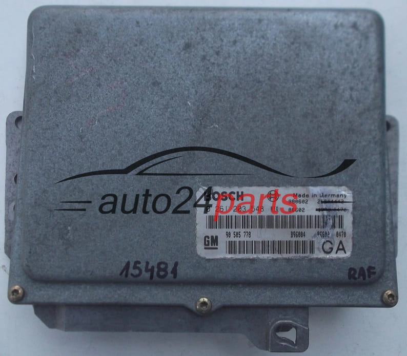 MOTORSTEUERGERÄT ECU STEUERGERAT OPEL BOSCH 0 261 203 548, 0261203548, 90 505 778 GA, 90505778GA