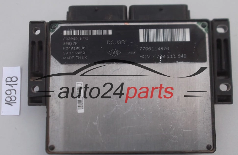 KOMPUTER STEROWNIK SILNIKA RENAULT CLIO KANGOO 1.9 D LUCAS R04010030F, 7700114876, HOM 7 700 111 549, HOM7700111549, 7700111549