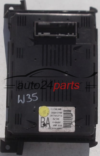 WYŚWIETLACZ RADIA CIEKŁOKRYSTALICZNY OPEL ASTRA H ZAFIRA B GM 13 238 548 BA, 13238548BA, 13238548