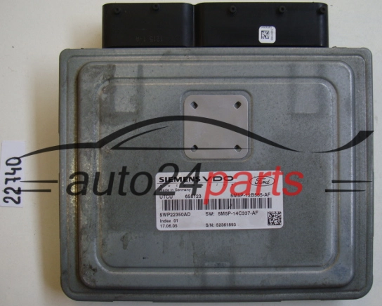 KOMPUTER STEROWNIK SILNIKA FORD FOCUS 1.6 SIEMENS VDO 5WP22350AD, 5M5P-12B565-AF, 5M5P12B565AF, 5M5P-14C337-AF, 5M5P14C337AF