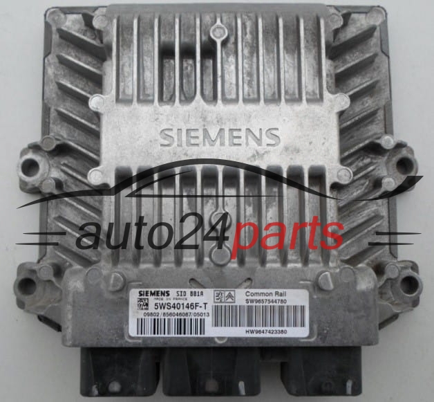 ECU CENTRALITA DE MOTOR  CITROEN PEUGEOT 2.0 HDI SIEMENS 5WS40146F-T,  SW 9657544780, HW 9647423380, SID801A 