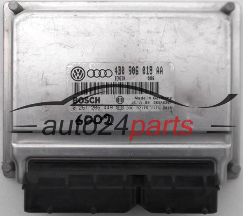KOMPUTER STEROWNIK SILNIKA VW VOLKSWAGEN PASSAT 1.8T 1.8 TURBO QUATTRO 4B0906018AA, 4B0 906 018 AA, BOSCH 0261206449, 0 261 206 449, BENZIN ME7.5 0006 26SA6397