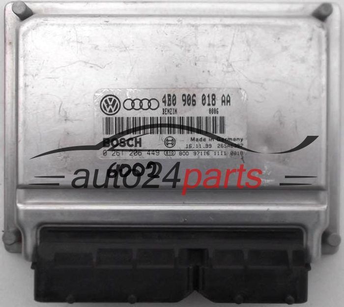 KOMPUTER STEROWNIK SILNIKA VW VOLKSWAGEN PASSAT 1.8T 1.8 TURBO QUATTRO 4B0906018AA, 4B0 906 018 AA, BOSCH 0261206449, 0 261 206 449, BENZIN ME7.5 0006 26SA6397