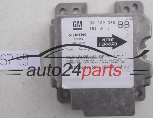 STEROWNIK MODUL PODUSZEK POWIETRZNYCH OPEL CORSA B GM 09 229 038 BB