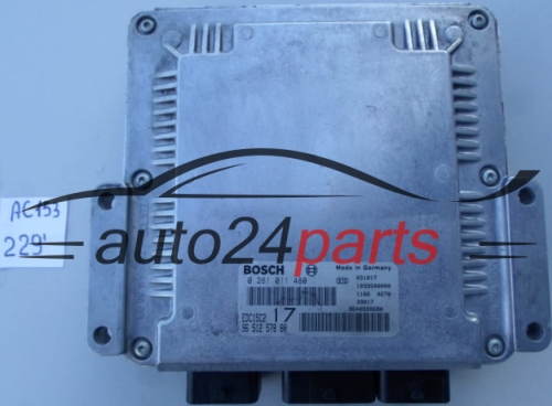 KOMPUTER STEROWNIK SILNIKA CITROEN PEUGEOT 2.0 HDI BOSCH 0 281 011 480, 0281011480, 96 512 578 80, 9651257880 