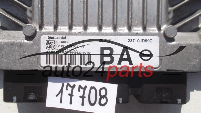 CALCULATEUR MOTEUR NISSAN QASHQAI 1.5 DCI CONTINENTAL S180033107 A, S180033107A, 23710JD59C, SID303 BA