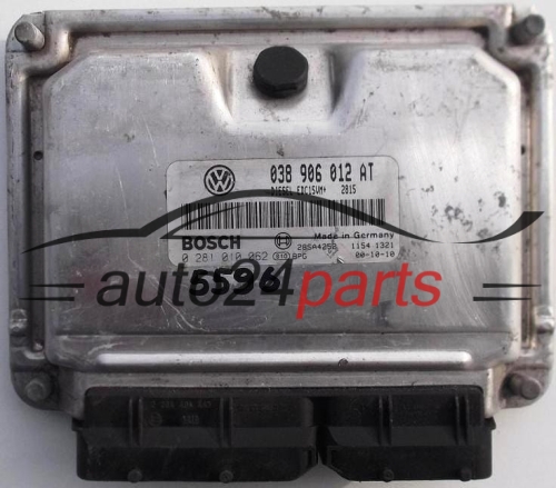 KOMPUTER STEROWNIK SILNIKA SEAT LEON 1.9 TDI ASV 038 906 012 AT, 038906012AT, BOSCH 0281 010 062, 0281010062, 28SA4252 DIESEL EDC15UM+ 2815 