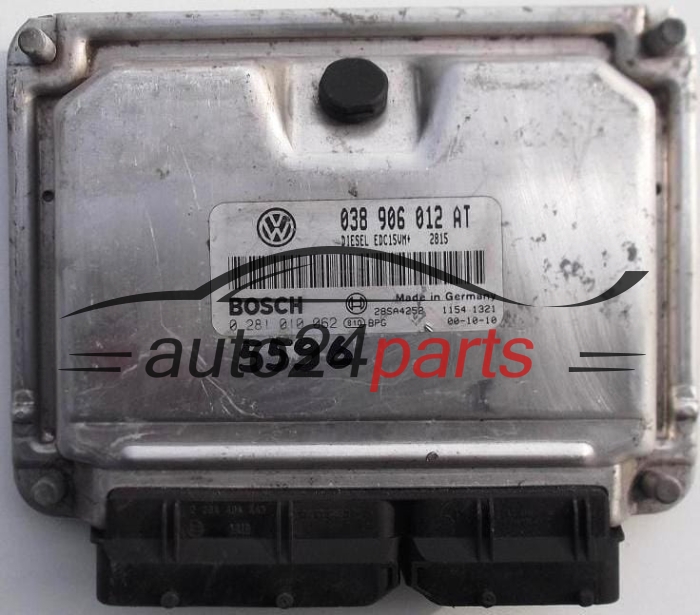 KOMPUTER STEROWNIK SILNIKA SEAT LEON 1.9 TDI ASV 038 906 012 AT, 038906012AT, BOSCH 0281 010 062, 0281010062, 28SA4252 DIESEL EDC15UM+ 2815 