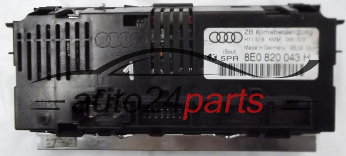 PANEL OGRZEWANIA STEROWNIK NAWIEWU REGULATOR KLIMATRONIK AUDI A4 S4 RS4 8E0 820 043 H, 8E0820043H
