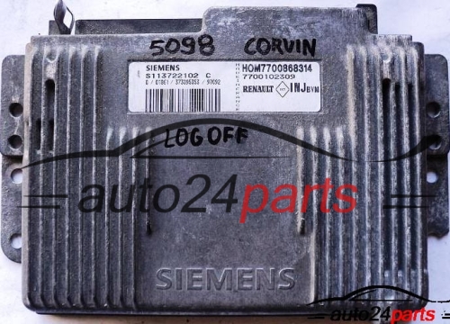 ECU CENTRALITA DE MOTOR RENAULT LAGUNA 2.0 SIEMENS S113722102C, S113722102 C, HOM7700868314 HOM 7700868314, 7700102309