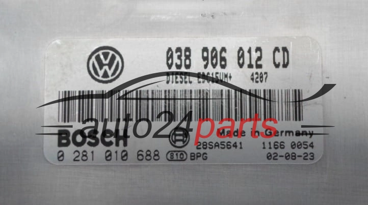CALCULATEUR MOTEUR VOLKSWAGEN SEAT SKODA 1.9 SDI BOSCH  0281010688,  038906012CD