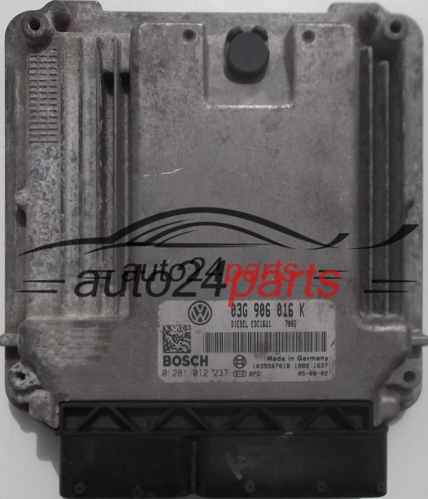 CALCULATEUR MOTEUR SKODA OCTAVIA 1.9 TDI 03G906016K, BOSCH 0281012237