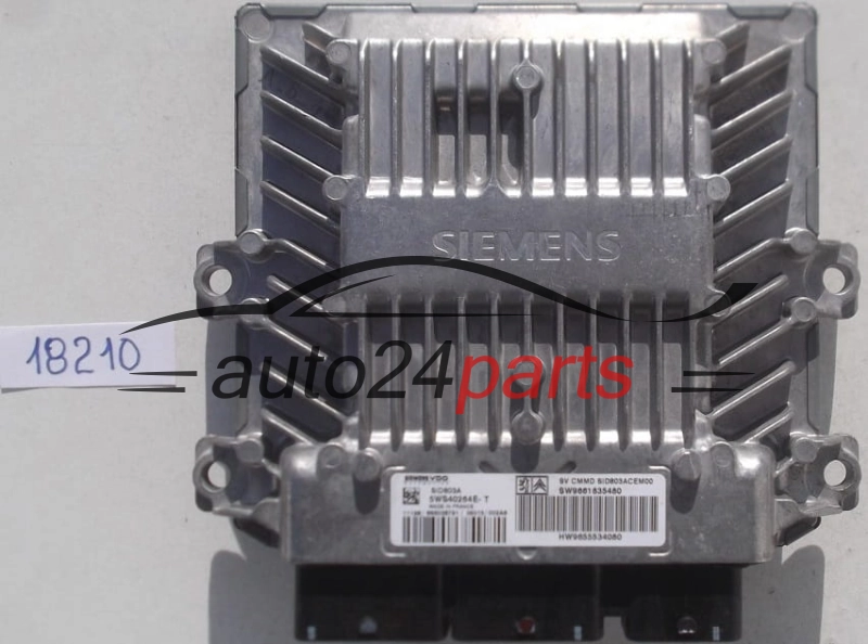 KOMPUTER STEROWNIK SILNIKA CITROEN PEUGEOT 2.0 HDI 5WS40264E-T, 5WS40264ET, SW9661835480, HW9655534080, SID803A