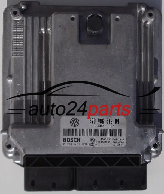 MOTORSTEUERGERÄT ECU STEUERGERÄT VW VOLKSWAGEN T5 2.5 TDI 070906016BH, BOSCH 0281011838