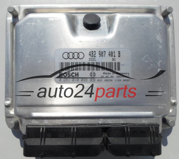 ECU CENTRALITA DE MOTOR  AUDI A6 2.5 TDI BOSCH 0 281 010 098,  4B2 907 401 B