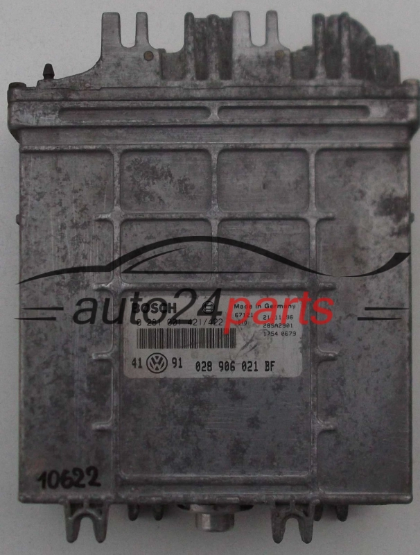 KOMPUTER STEROWNIK SILNIKA VW VOLKSWAGEN GOLF VENTO 1.9 TDI BOSCH 0 281 001 421/422, 0281001421, 028 906 021 BF, 028906021BF