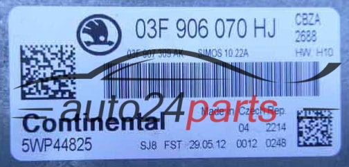 MOTORSTEUERGERÄT ECU STEUERGERÄT  VOLKSWAGEN AUDI SEAT SKODA 1.2 TSI CONTINENTAL 5WP44825