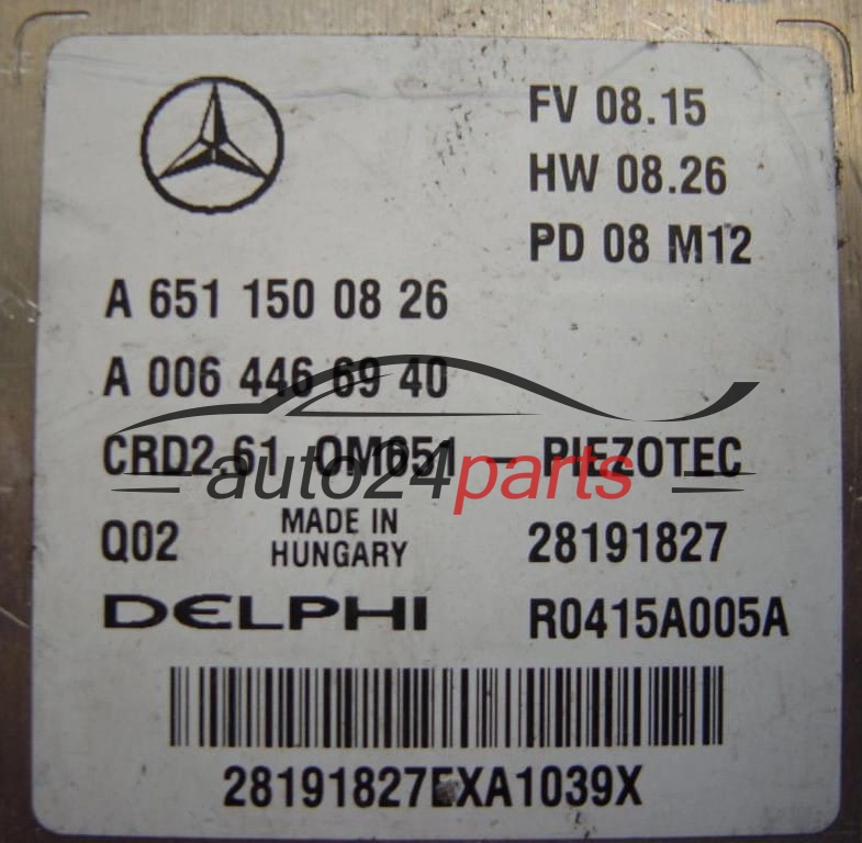 KOMPUTER STEROWNIK SILNIKA MERCEDES Delphi R0415A005A, 28191827, A 651 150 08 26