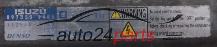 CALCULATEUR MOTEUR OPEL MERIVA 1.7 CDTI ISUZU  8973509485, DENSO  1125000163, GM 97350948