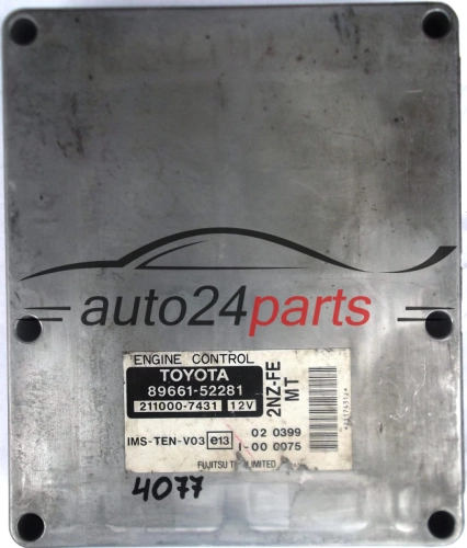 KOMPUTER STEROWNIK SILNIKA TOYOTA YARIS VERSO 1.3 2NZ-FE 8966152281
