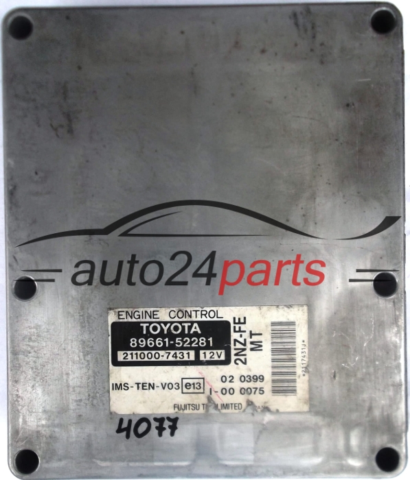 KOMPUTER STEROWNIK SILNIKA TOYOTA YARIS VERSO 1.3 2NZ-FE 8966152281