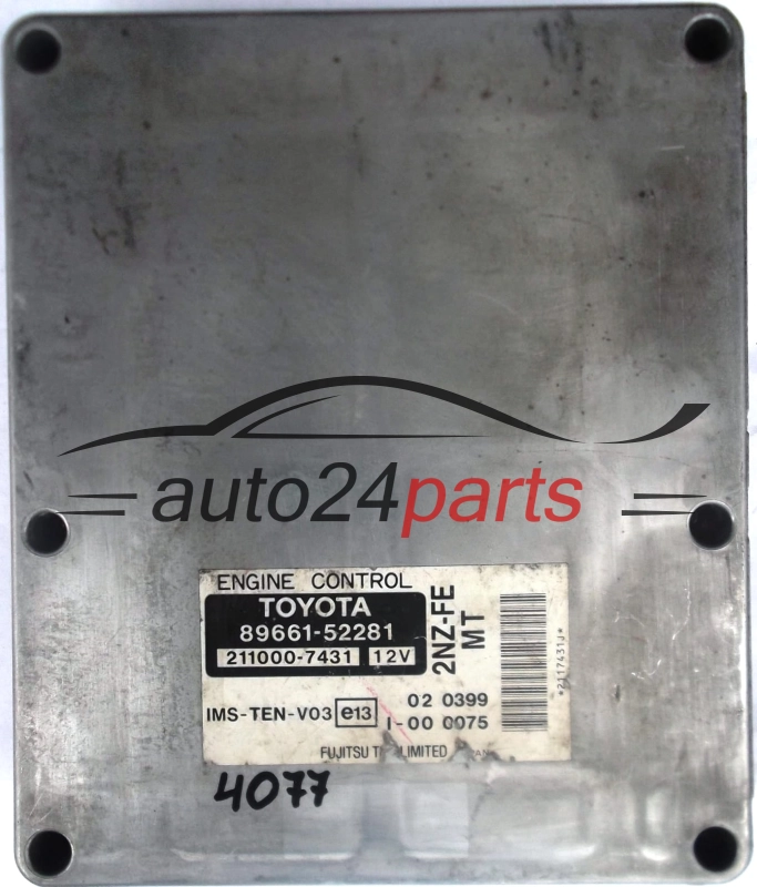 KOMPUTER STEROWNIK SILNIKA TOYOTA YARIS VERSO 1.3 2NZ-FE 8966152281