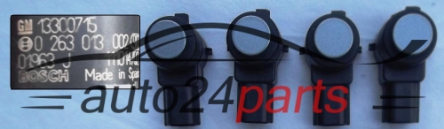 SENSORES DE APARCAMIENTO 93191445, 1235281, 13300715, BOSCH 0263013002, 0 263 013 002 TRASERO DELANTERO OPEL CHEVROLET ASTRA J 4 IV CORSA D MERIVA B INSIGNIA ZAFIRA B COLOUR PLATEADO