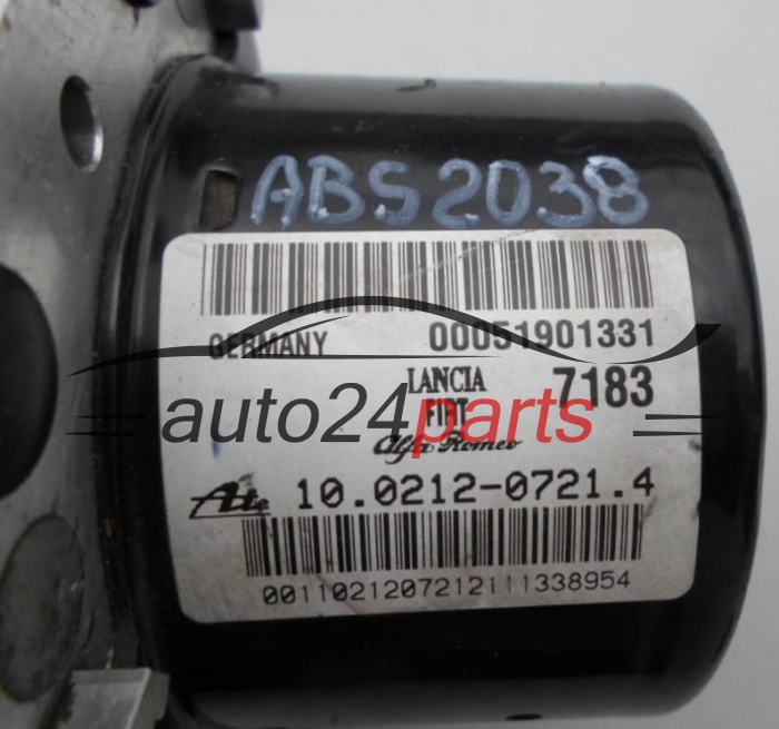 POMPE HYDRAULIQUE ET CALCULATEUR d'ABS FIAT LANCIA ALFA ROMEO GULIETTA 00051901331, ATE 10.0212-0721.4