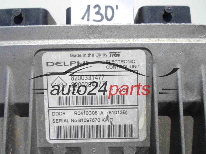 KOMPUTER STEROWNIK SILNIKA RENAULT CLIO 1.5 DCI R0410C081A, 8200331477, 8200284277 