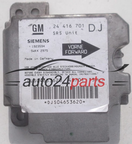 AIRBAG STEUERGERAT OPEL VECTRA B GM 24 416 701 DJ, SIEMENS 5WK4 2975