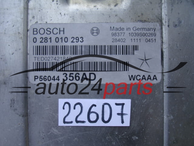 KOMPUTER STEROWNIK SILNIKA JEEP GRAND CHEROKEE 2.7 CRD BOSCH 0 281 010 293, 0281010293, P56044356AD