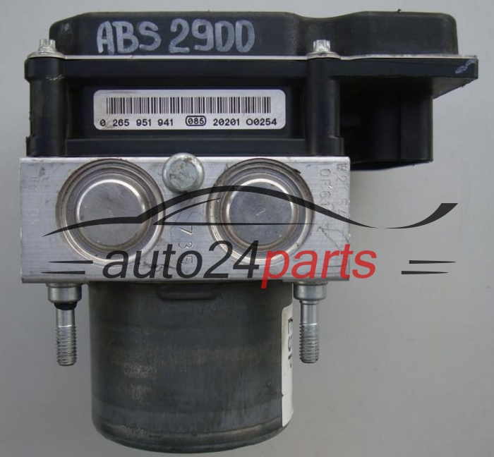 POMPE HYDRAULIQUE ET CALCULATEUR d'ABS FIAT 500 BOSCH 0 265 252 208, 0265252208, 51908528, 0265951941