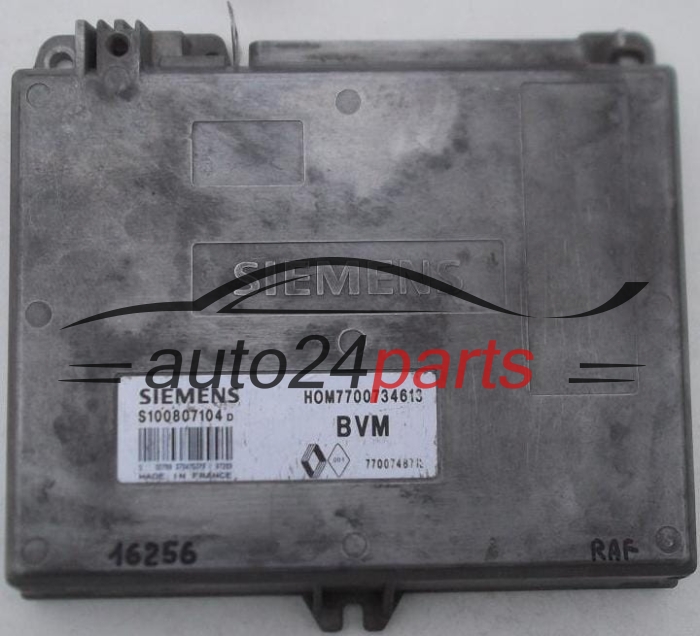 CENTRALITA DE MOTOR RENAULT 25 ESPACE SIEMENS S100807104, HOM7700734613, 7700734613