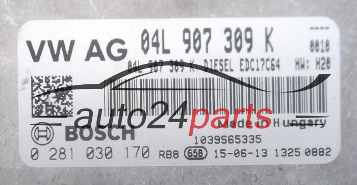 ECU CENTRALITA DE MOTOR  VW VOLKSWAGEN CADDY 2.0 TDI BOSCH 0 281 030 170