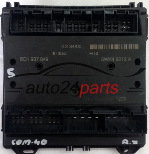 CENTRALITA DE CONFORT 6Q1937049, 6Q1 937 049 SIEMENS 5WK4 8212 A, 5WK48212A SKODA FABIA VW POLO