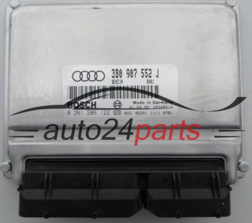 CALCULATEUR MOTEUR AUDI A4 A6 2.4 BOSCH 0 261 206 122,  3B0 907 552 J