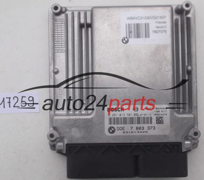  CALCULATEUR MOTEUR BMW E90 E91 320 BOSCH 0281013501