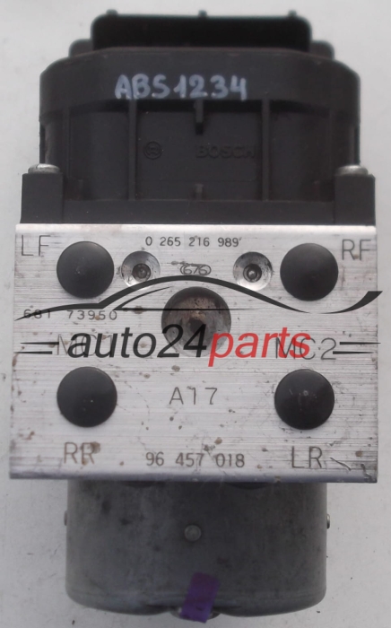 POMPE HYDRAULIQUE ET CALCULATEUR dABS DAEWOO MATIZ CHEVROLET BOSCH 0 265 216 989, 0265216989, 96 457 018, 96457018