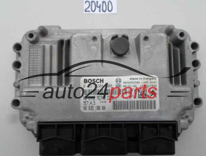 KOMPUTER STEROWNIK SILNIKA CITROEN PEUGEOT 1.6 BOSCH 0 261 208 908, 0261208908, 96 635 186 80, 9663518680, ME7.4.5