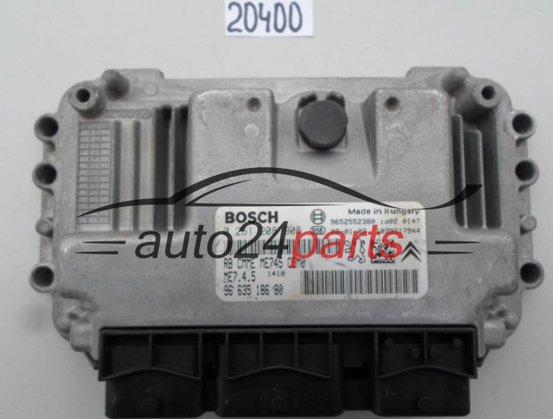 KOMPUTER STEROWNIK SILNIKA CITROEN PEUGEOT 1.6 BOSCH 0 261 208 908, 0261208908, 96 635 186 80, 9663518680, ME7.4.5