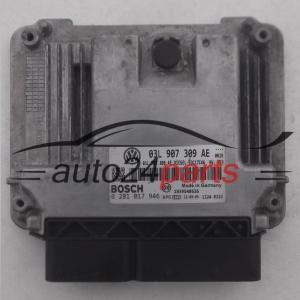 MOTORSTEUERGERÄT ECU STEUERGERAT VW VOLKSWAGEN PASSAT, BOSCH 0 281 017 946, BOSCH 0281017946, 03L 907 309 AE, 03L907309AE, 1039S48626