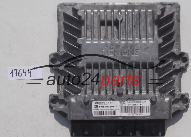 KOMPUTER STEROWNIK SILNIKA PEUGEOT 307 2.0 HDI SIEMENS SID 803 5WS40029R-T 5WS40029RT SW 9658212380, SW96558212380, HW 9655041480, HW9655041480