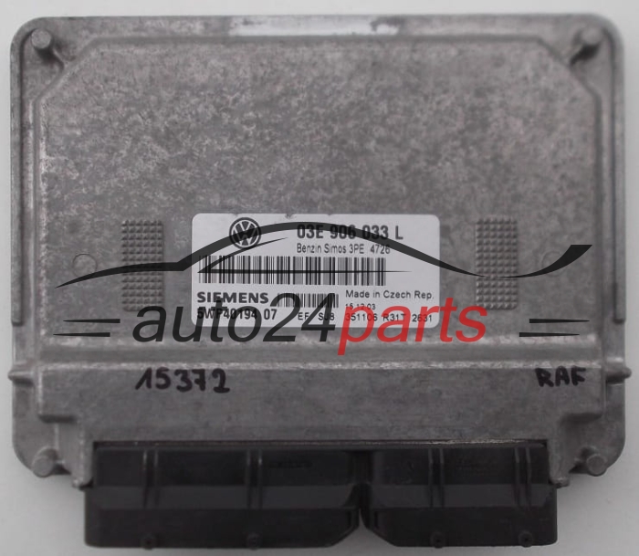 MOTORSTEUERGERÄT ECU STEUERGERAT VOLKSWAGEN POLO 1.2 AZQ SIEMENS 5WP40194 07, 03E 906 033 L