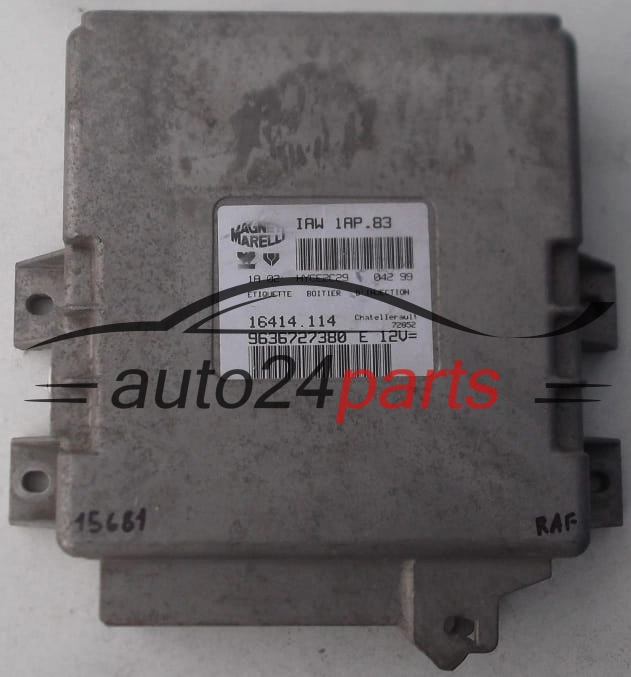KOMPUTER STEROWNIK SILNIKA PEUGEOT 206 MAGNETI MARELLI IAW 1AP.83, IAW1AP83, 16414.114, 16414114, 9636727380E