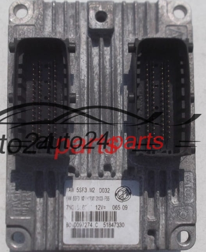 MOTORSTEUERGERÄT ECU STEUERGERÄT FIAT GRANDE PUNTO 1.4 MAGNETI MARELLI IAW 5SF3.M2