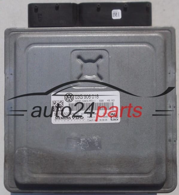 CALCULATEUR MOTEUR VOLKSWAGEN PASSAT 2.0 TDI SIEMENS VDO 5WP45500 AH, 5WP45500AH, 03G 906 018, 03G906018, DIESEL SIMOS PPD1.1