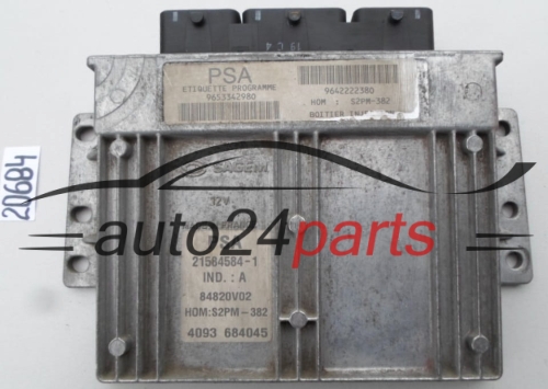 KOMPUTER STEROWNIK SILNIKA CITROEN PEUGEOT 1.4 21584584-1, 215845841, 9653342980, 9642222380