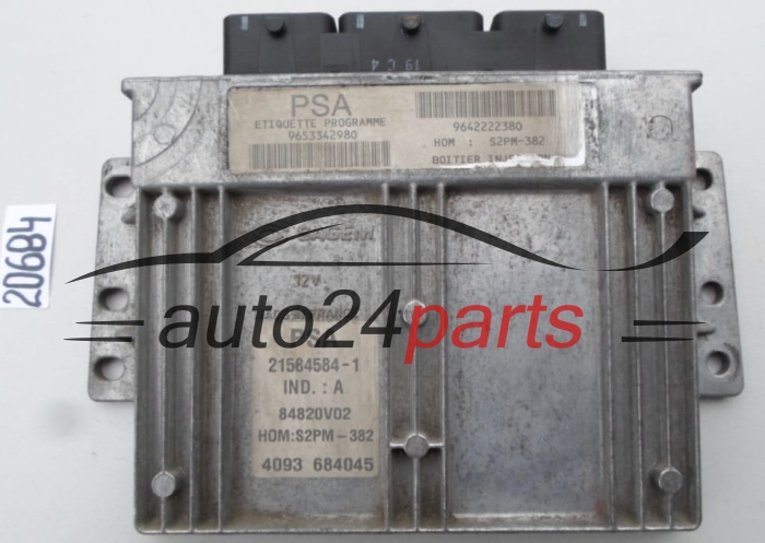 KOMPUTER STEROWNIK SILNIKA CITROEN PEUGEOT 1.4 21584584-1, 215845841, 9653342980, 9642222380